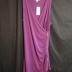 MICHAEL KORS NEW Women's Pomegranate Zipper Dress XL purple